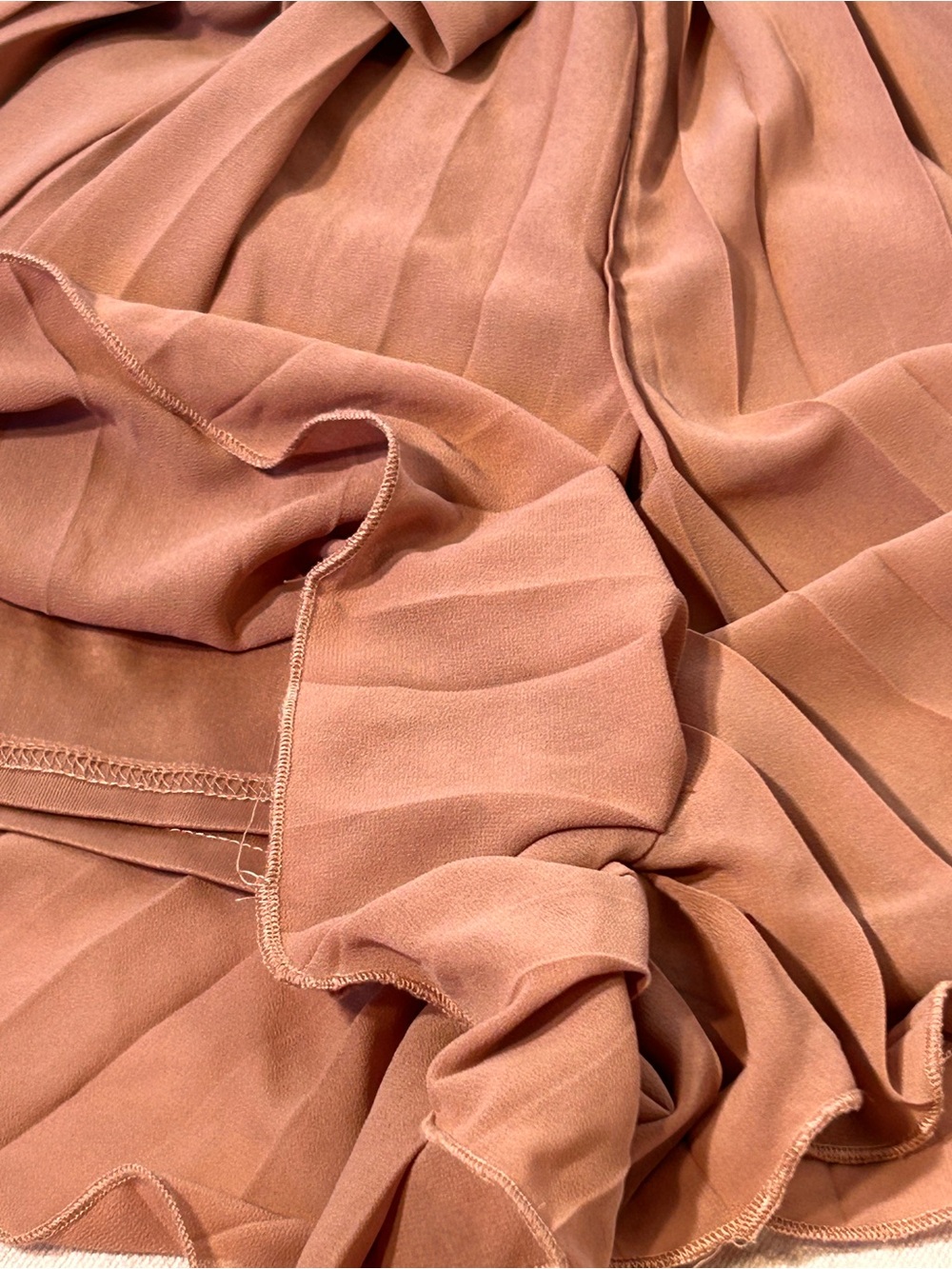 Pink Lily Chiffon Pleated Button-Front Romper Dress Size M Feminine Flirty - Picture 11 of 12